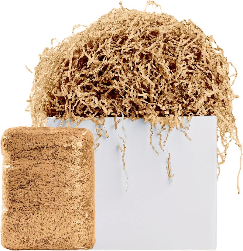 AODESTINY 2.2LBS Crinkle Cut Paper Shred Filler, Kraft Shredded Paper for Gift Bag Box Basket, Packing Grass Cushion Crinkle Shred Filler for Christmas Wedding Birthday Bridesmaid Engagement - Image 1